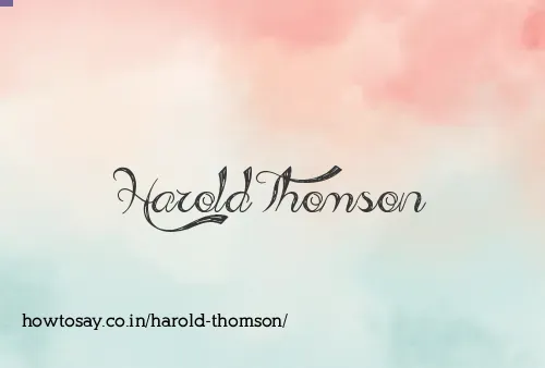 Harold Thomson
