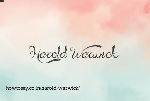 Harold Warwick