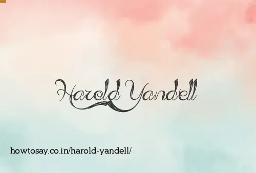 Harold Yandell