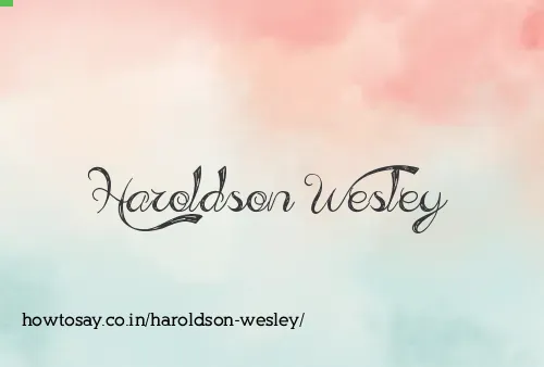Haroldson Wesley