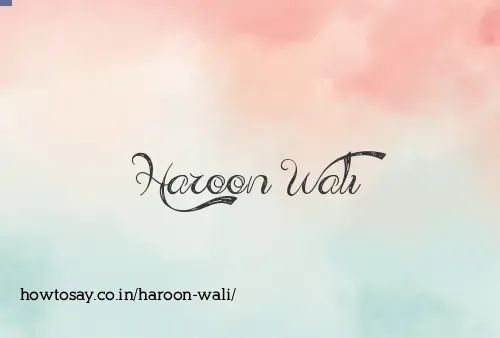 Haroon Wali