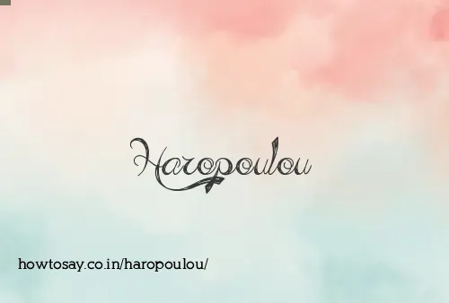 Haropoulou