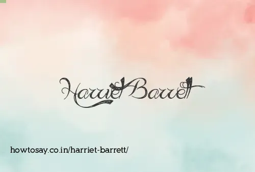 Harriet Barrett