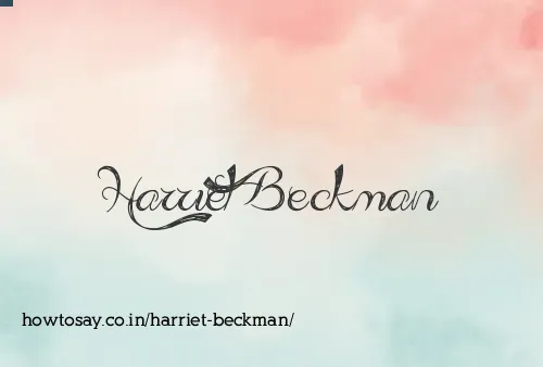 Harriet Beckman