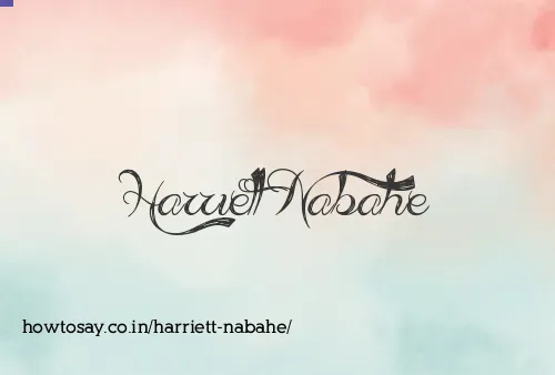 Harriett Nabahe