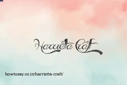 Harrietta Craft