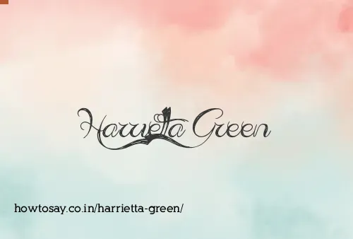 Harrietta Green