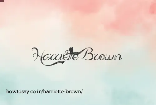 Harriette Brown