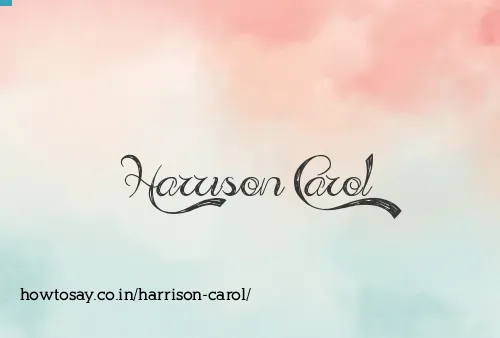 Harrison Carol