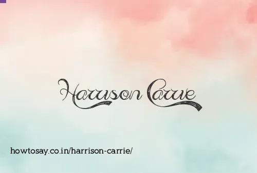 Harrison Carrie