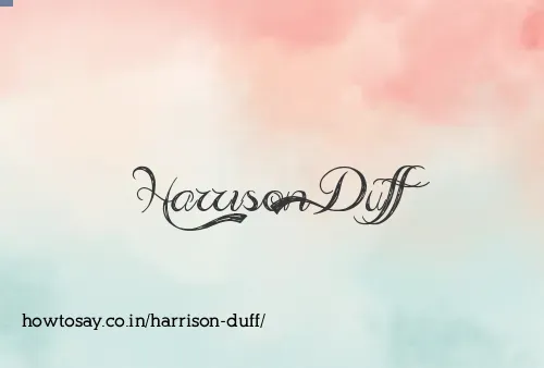 Harrison Duff