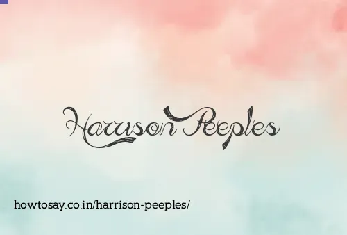 Harrison Peeples
