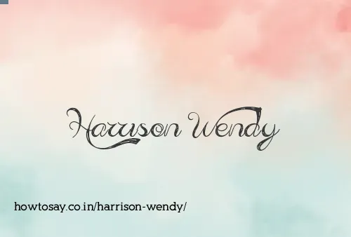 Harrison Wendy
