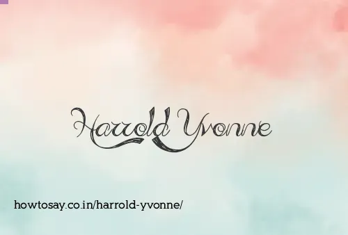 Harrold Yvonne