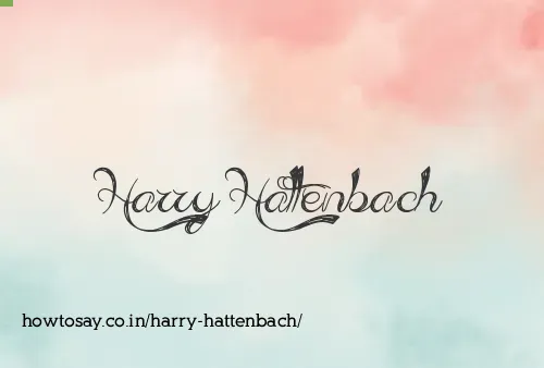 Harry Hattenbach