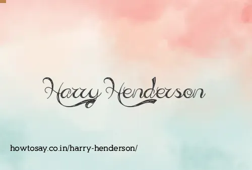Harry Henderson