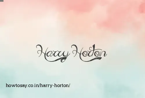 Harry Horton
