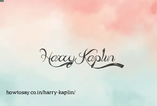 Harry Kaplin