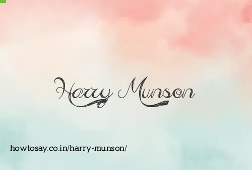 Harry Munson