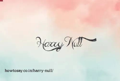 Harry Null
