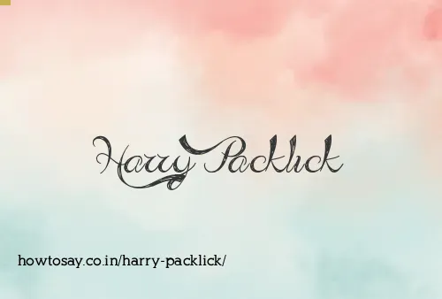 Harry Packlick