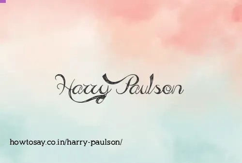 Harry Paulson