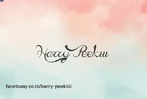 Harry Peekiii