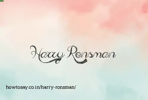 Harry Ronsman