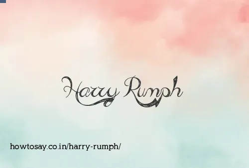 Harry Rumph