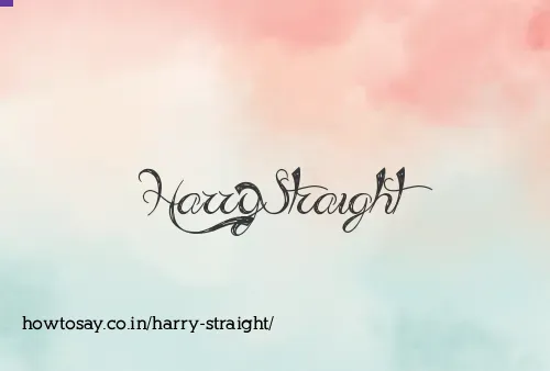 Harry Straight