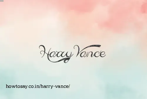 Harry Vance