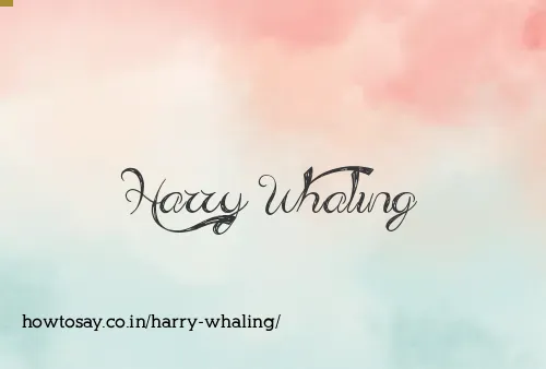 Harry Whaling
