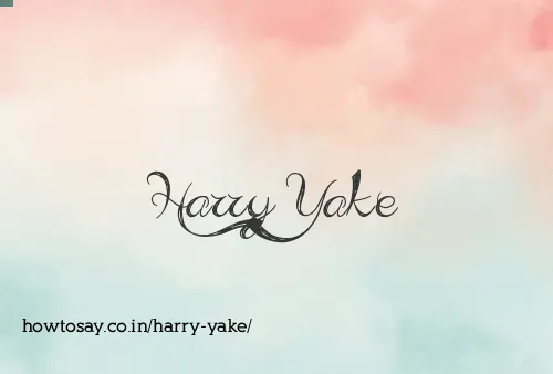 Harry Yake