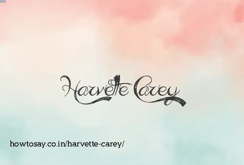 Harvette Carey