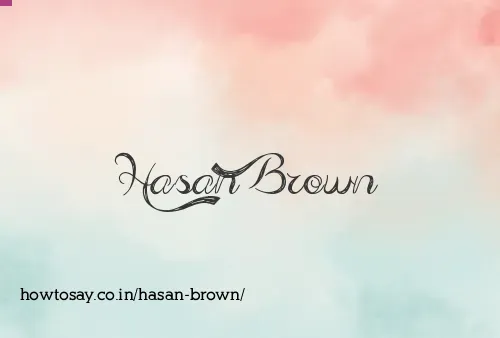 Hasan Brown