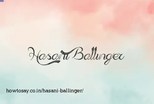 Hasani Ballinger