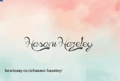 Hasani Hazeley
