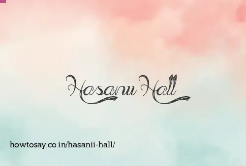 Hasanii Hall