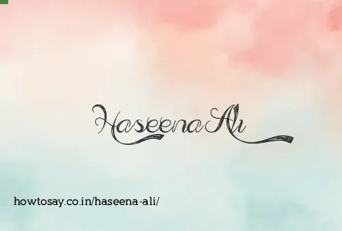 Haseena Ali