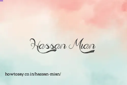 Hassan Mian