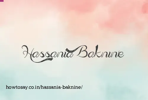 Hassania Baknine