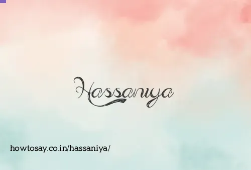 Hassaniya