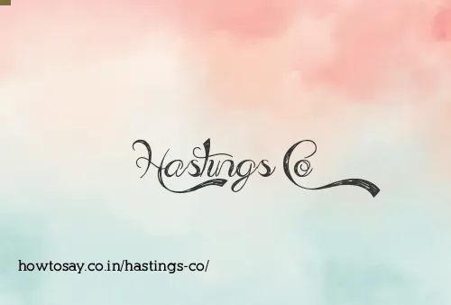 Hastings Co