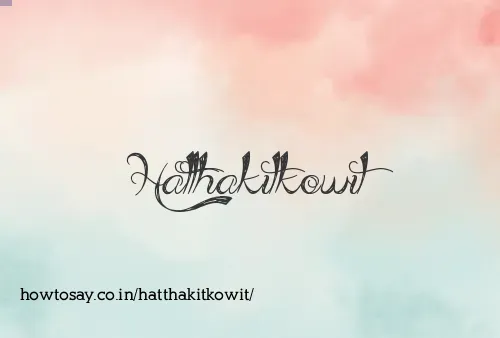 Hatthakitkowit