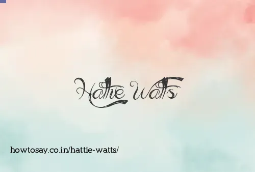 Hattie Watts