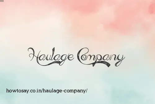 Haulage Company