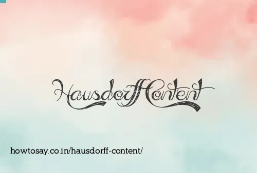 Hausdorff Content