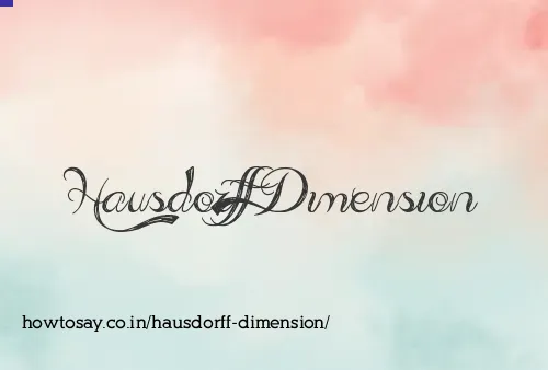 Hausdorff Dimension