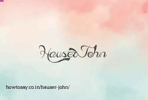 Hauser John