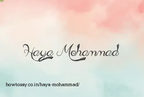 Haya Mohammad